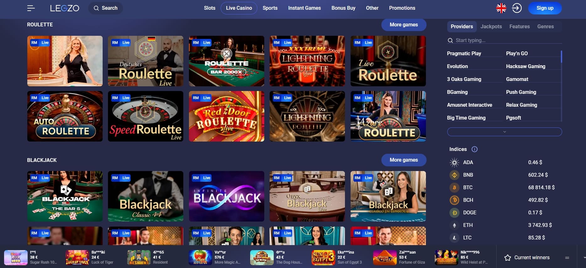 legzo casino